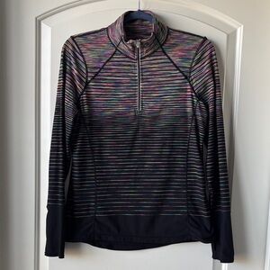 Kirkland Signature 1/4 Zip- Women's M- Black Multicolor